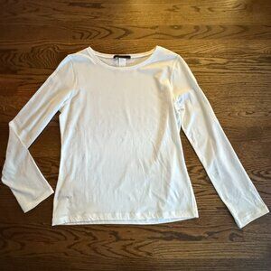 Les Copains Womens M Long Sleeve Tee Shirt 48 Off Cream White Pullover